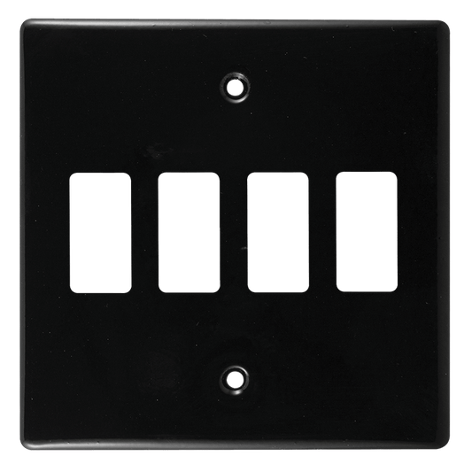 Crabtree Classic 4 Lever Steel Coverplate
