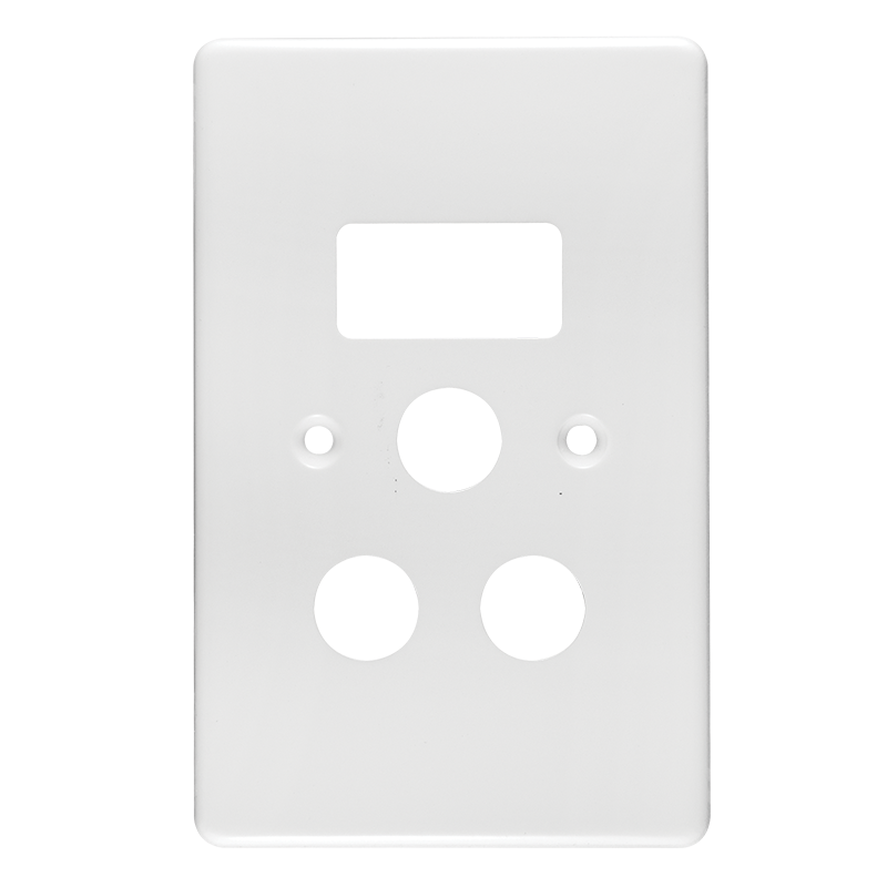 Crabtree Classic Single STD Socket Switched Steel Coverplate