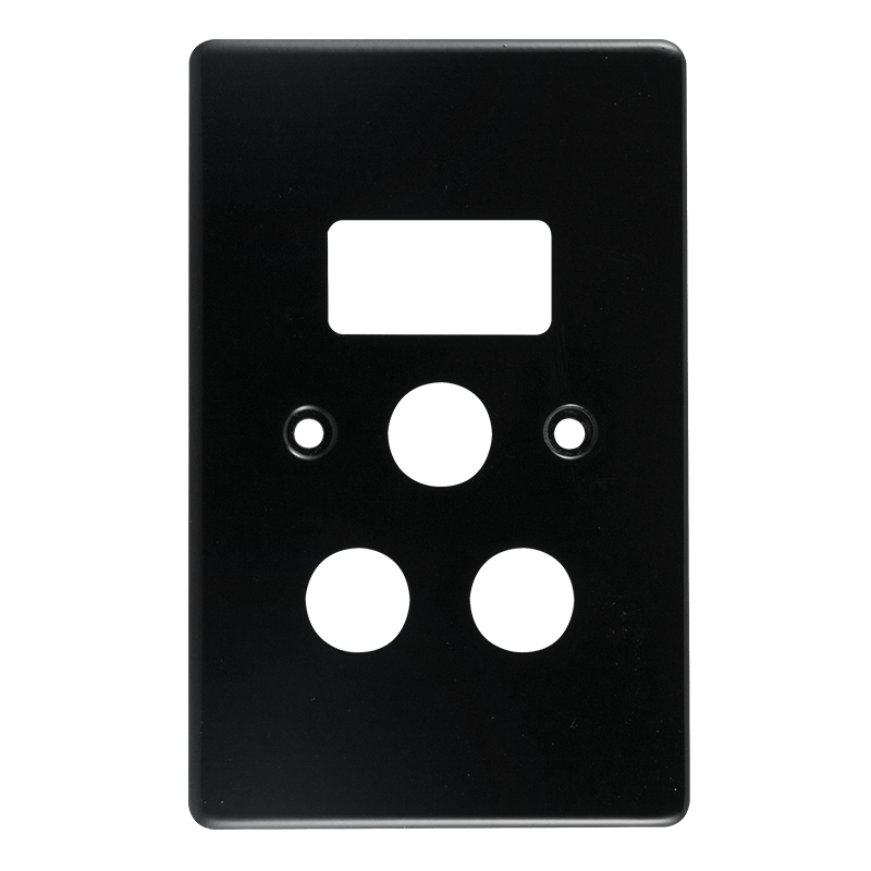 Crabtree Classic Single STD Socket Switched Steel Coverplate