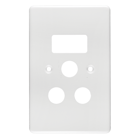 Crabtree Classic Single STD Switched Socket Plastic Coverplate (50x100)