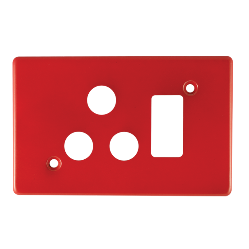 Crabtree Classic Single STD Switched Steel Socket Coverplate