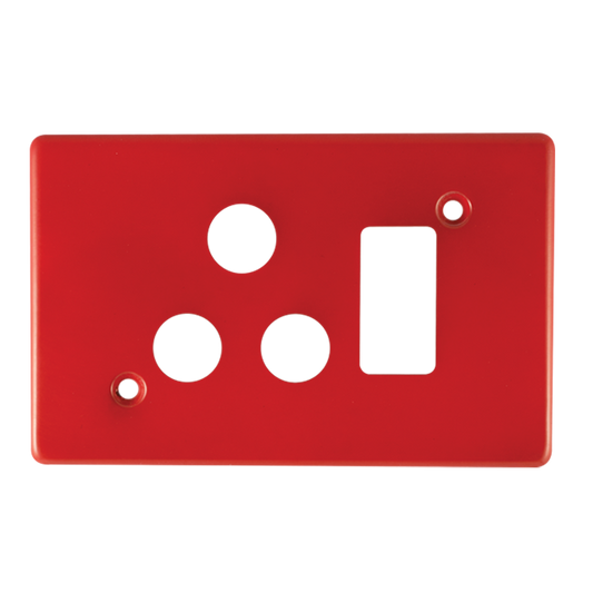 Crabtree Classic Single STD Switched Steel Socket Coverplate, 100x50mm