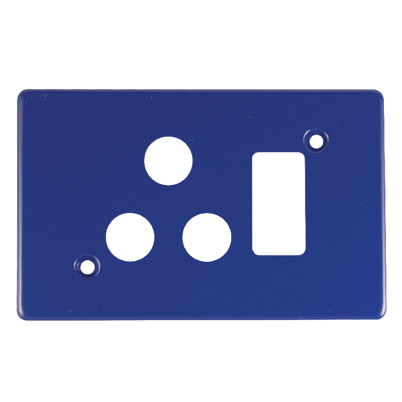 Crabtree Classic Single STD Switched Steel Socket Coverplate