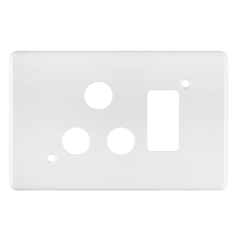 Crabtree Classic Single STD Plastic Switched Socket Coverplate