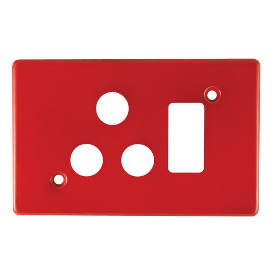 Crabtree Classic Single STD Plastic Switched Socket Coverplate
