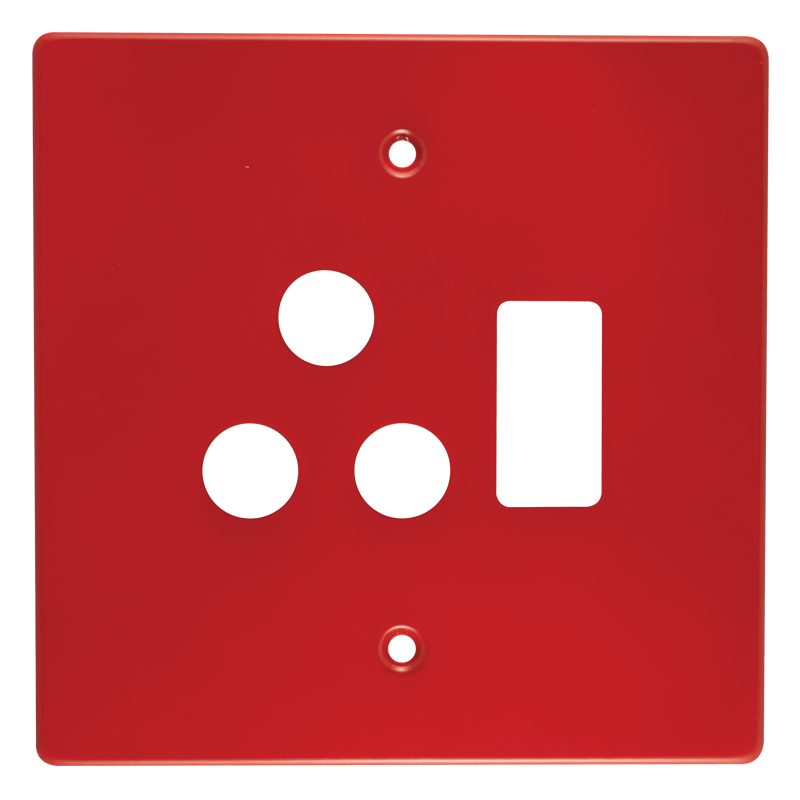 Crabtree Classic Single STD Switched Steel Socket Coverplate