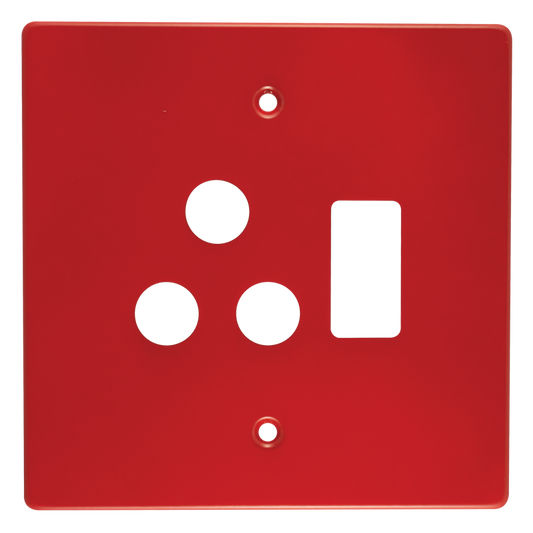 Crabtree Classic Single STD Switched Steel Socket Coverplate