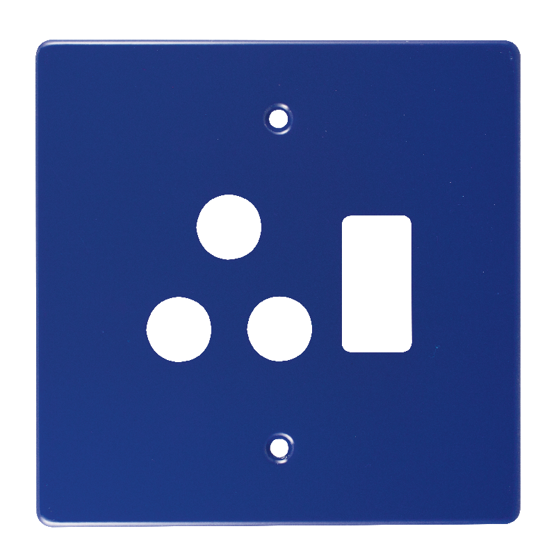 Crabtree Classic Single STD Switched Socket Steel Coverplate