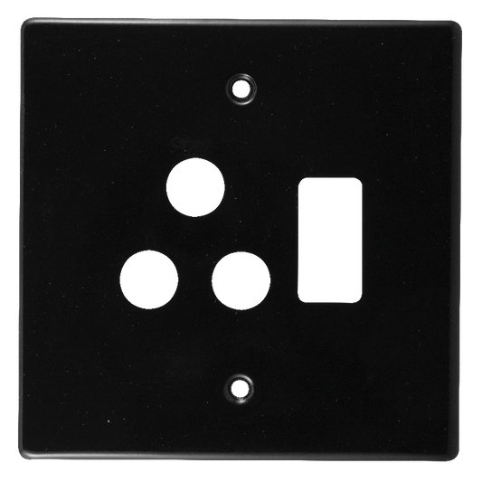Crabtree Classic STD Single Switch Steel Socket Coverplate
