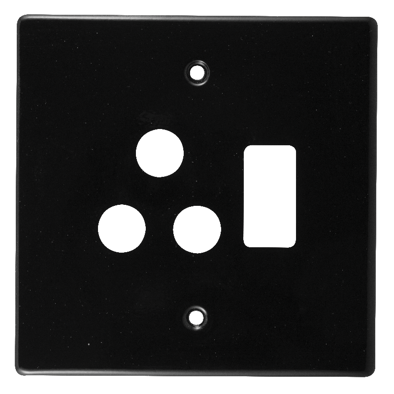 Crabtree Classic STD Single Switch Steel Socket Coverplate, 100x100mm