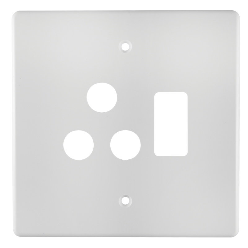 Crabtree Classic Single STD Switched Plastic Socket Coverplate (100x100mm)