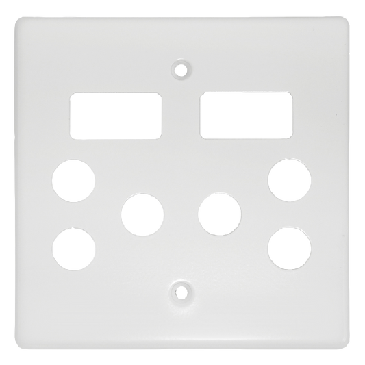 Crabtree Classic STD Double Switched Steel Socket Coverplate for Enhanced Style and Durability