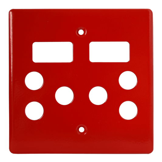 Crabtree Classic Double STD Socket Switched Steel Coverplate