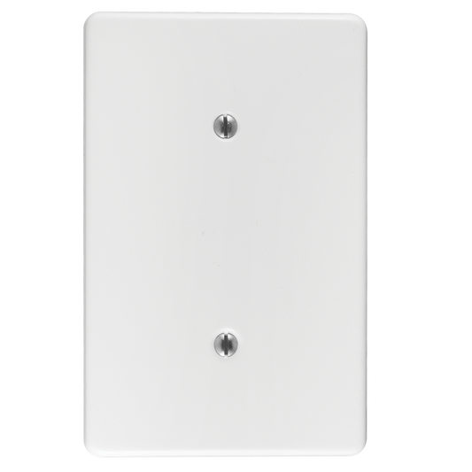 Crabtree Classic Blank Steel Coverplate 2x4, White Finish