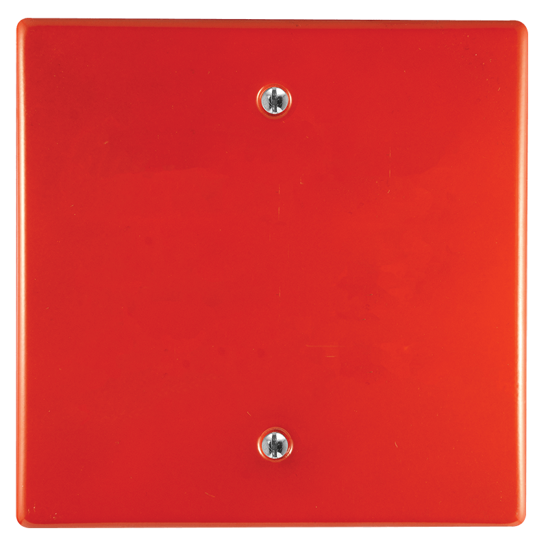 Crabtree Classic Blank Steel Coverplate 100x100mm, Red Finish
