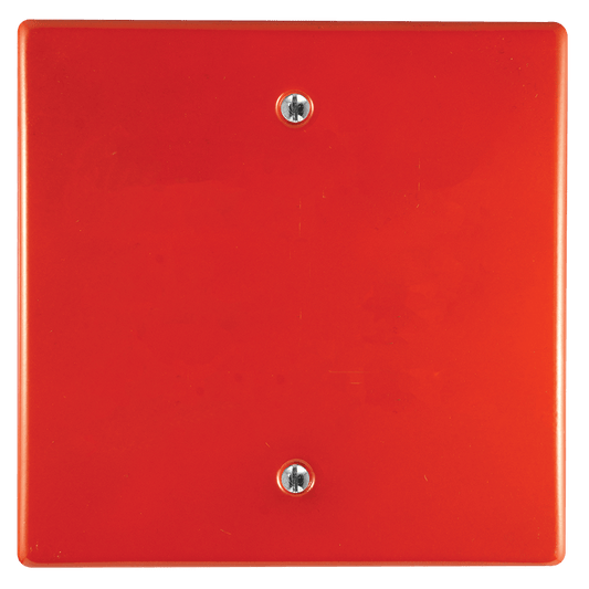Crabtree Classic Blank Steel Coverplate 100x100mm, Red Finish