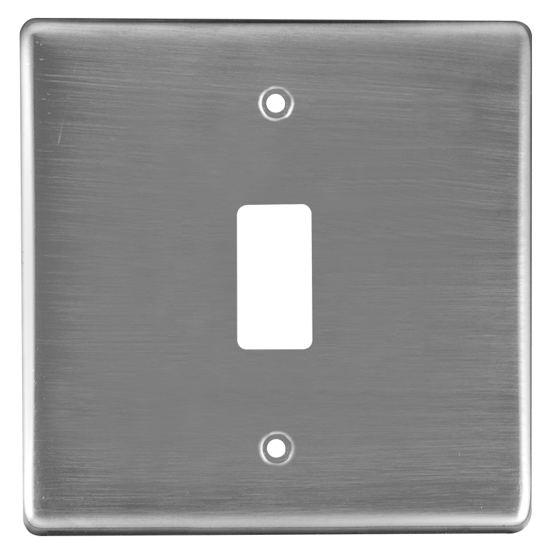 Crabtree Classic 1 Lever Steel Coverplate (100x100, 4x4)