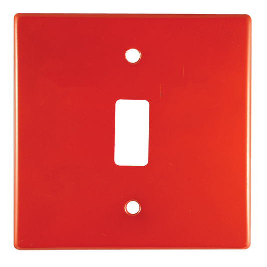 Crabtree Classic 1 Lever Plastic Coverplate - Red