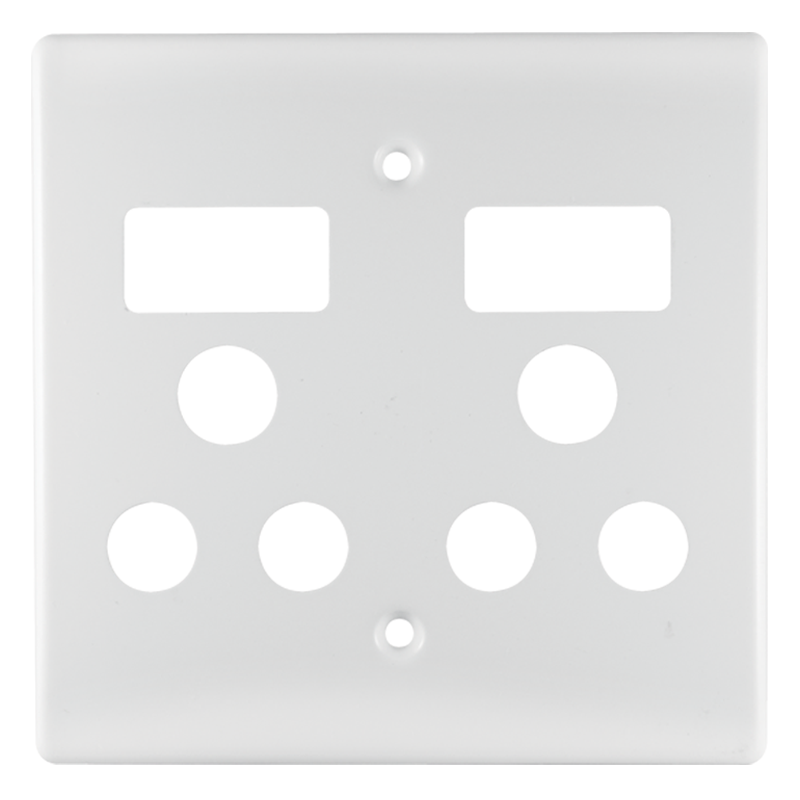 Crabtree Classic Double Monoblock Switched Plastic Socket Coverplate 100x100