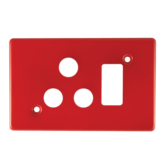 Crabtree Classic Single Monoblock Switched Steel Socket Coverplate