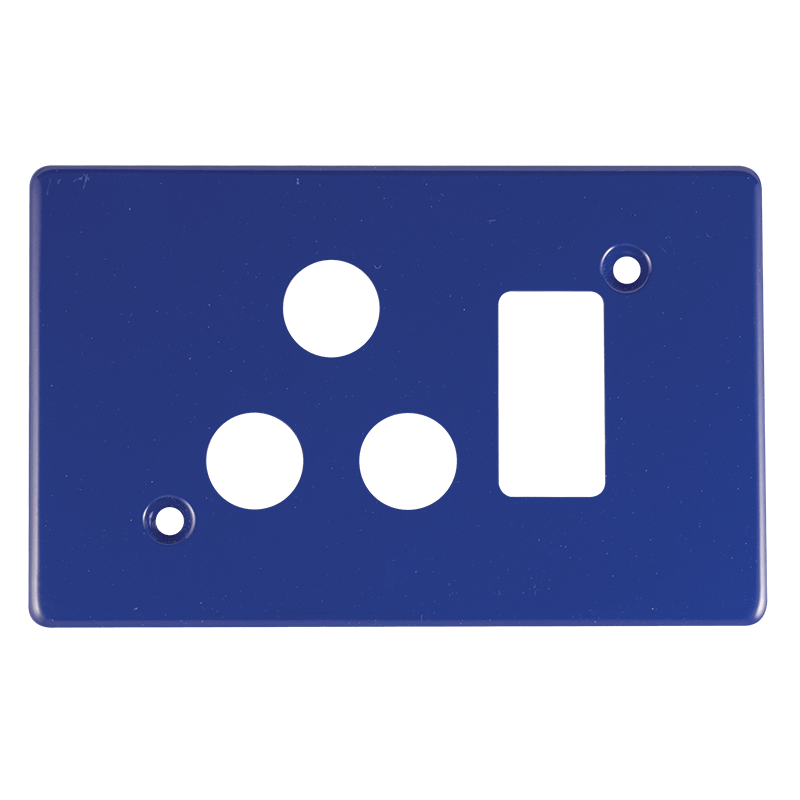 Crabtree Classic Single Monoblock Switched Steel Socket Coverplate