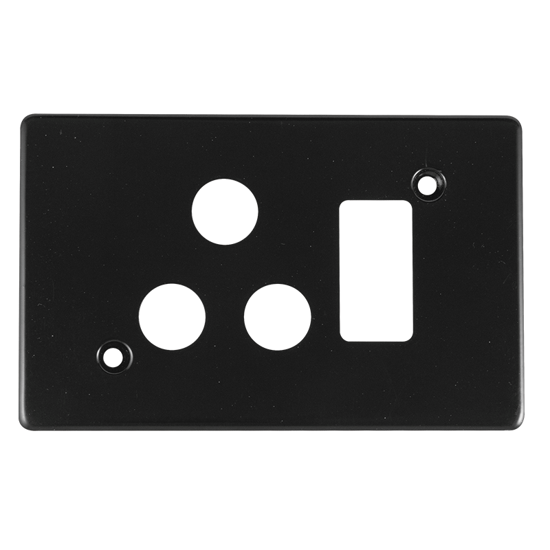 Crabtree Classic Single Monoblock Switched Steel Socket Coverplate