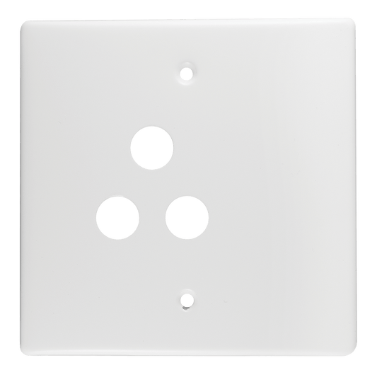 Crabtree Classic Single STD Unswitched Steel Socket Coverplate