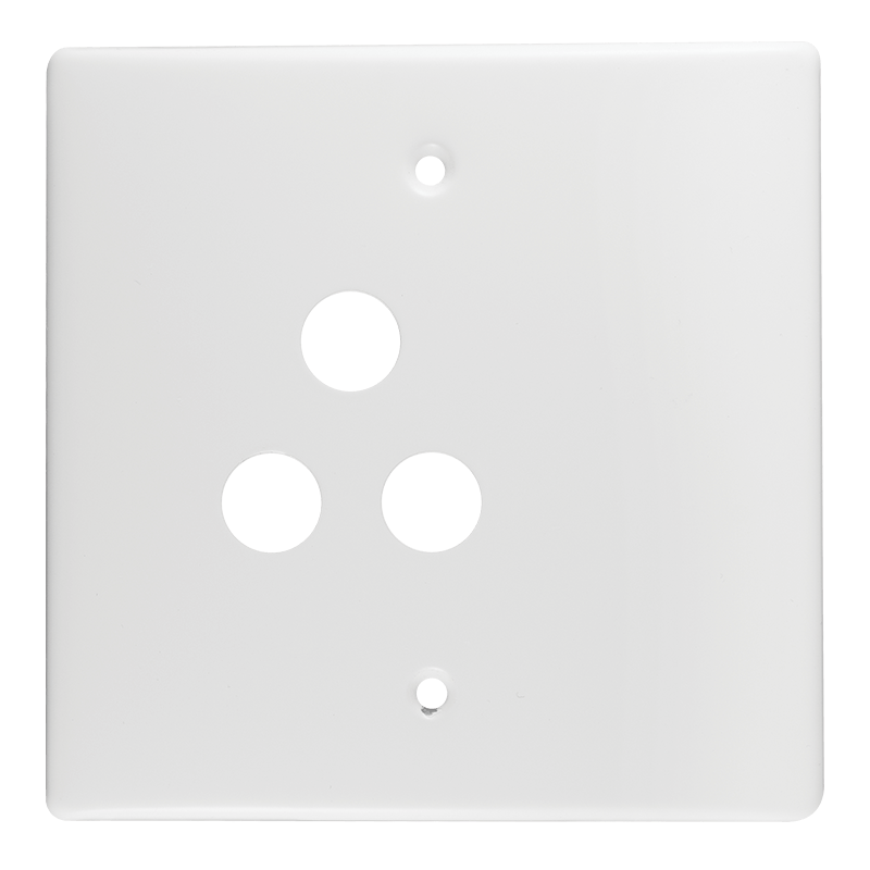 Crabtree Classic Single STD Unswitched Steel Socket Coverplate