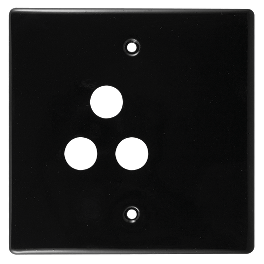 Crabtree Classic Single STD Unswitched Steel Socket Coverplate
