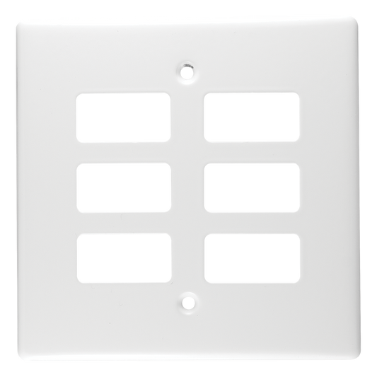 Crabtree Classic 6 Lever Steel Coverplate - Durable and Stylish