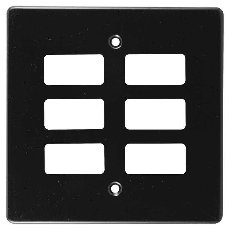 Crabtree Classic 6 Lever Steel Coverplate (100x100mm, 4x4)