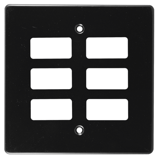 Crabtree Classic 6 Lever Steel Coverplate (100x100mm, 4x4)