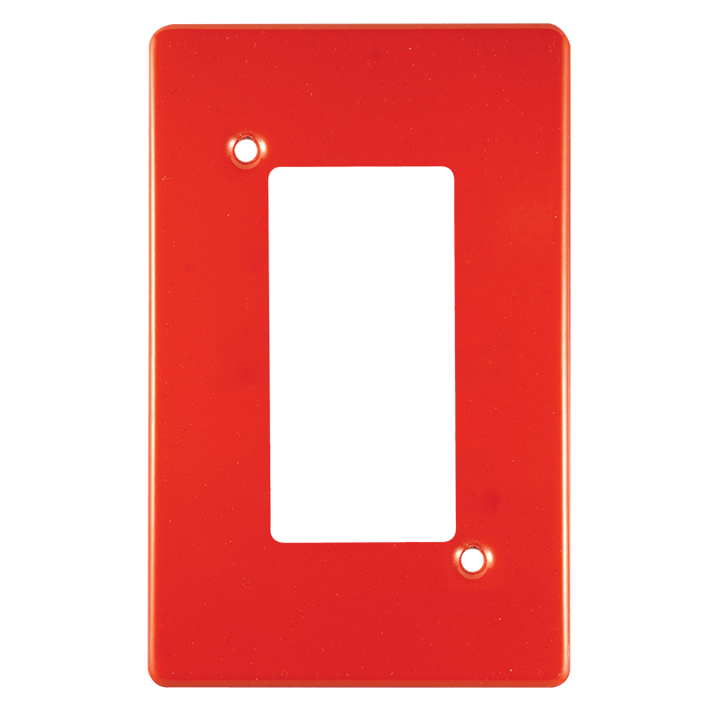 Crabtree Classic 4 Lever Plastic Coverplate (Red, 2x4)