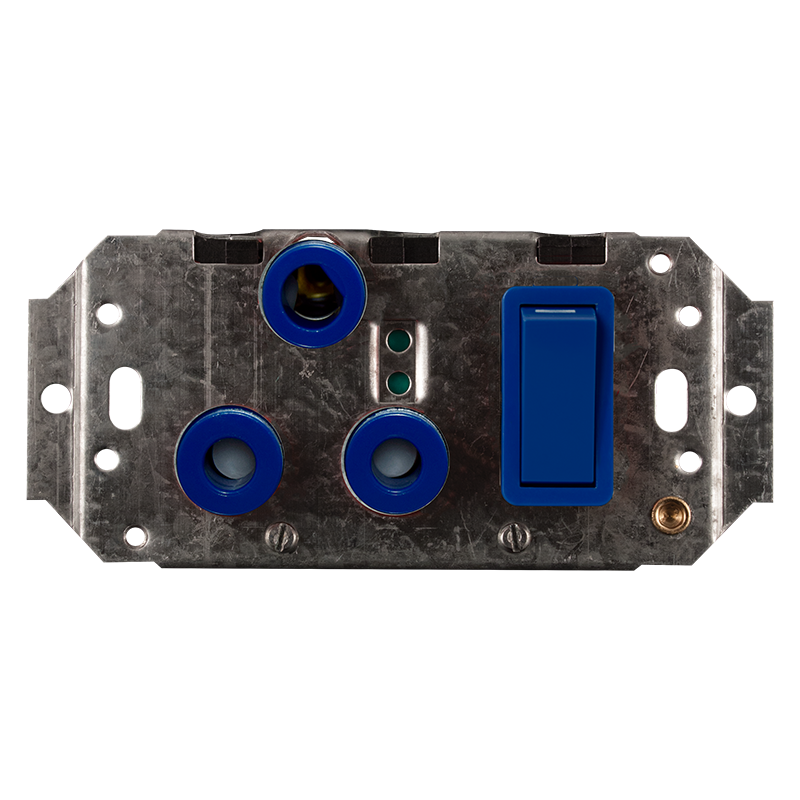 Crabtree Classic Single Monoblock Dedicated Socket 164-4 Switched on 4×2 Blue Yoke