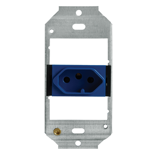 Crabtree Classic 164-2-1 Unswitched Dedicated Socket, Blue, 4x2 Flush Mount