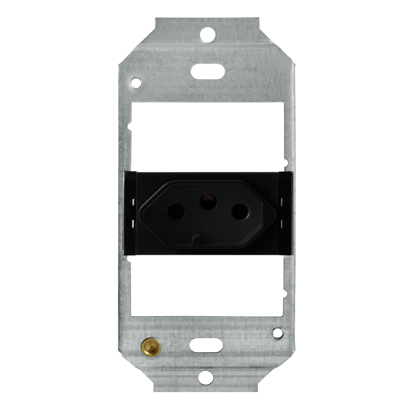 Crabtree Classic 164-2-1 Unswitched Socket, Black, 100x50mm