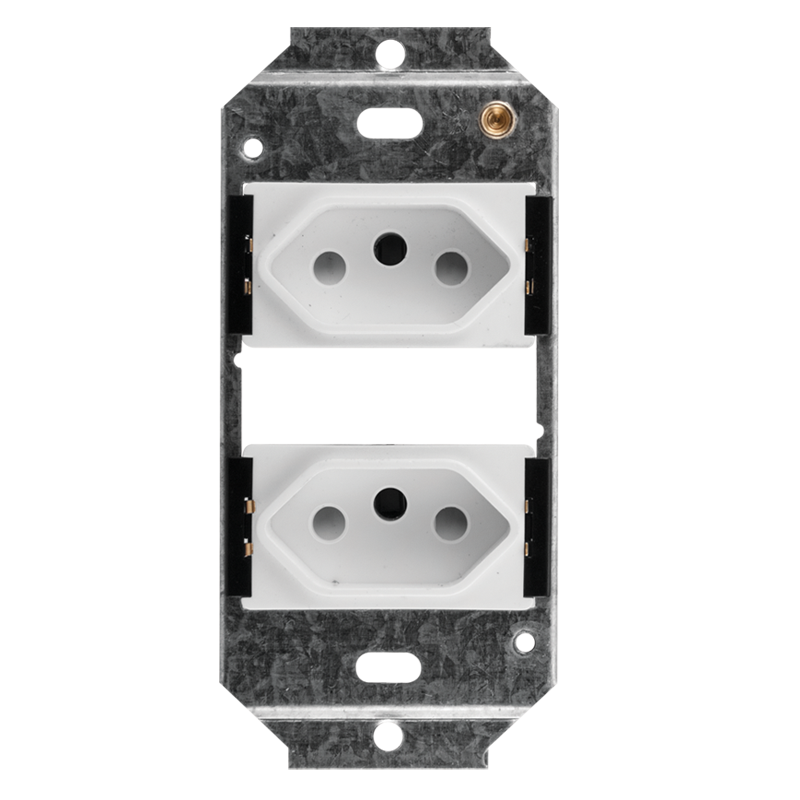 Crabtree Classic Double Slimline Unswitched 164-2 Socket on 2×4 Yoke