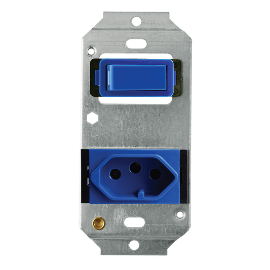 Crabtree Classic 164-2-1 Switched Socket, Blue, 100x50mm