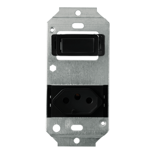 Crabtree Crabtree Classic 164-2-1 Switched Socket - Black