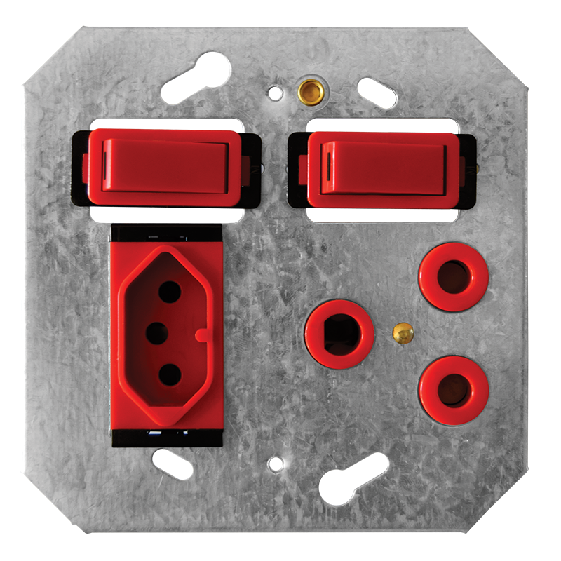 Crabtree Classic Dedicated Combo Socket - Red