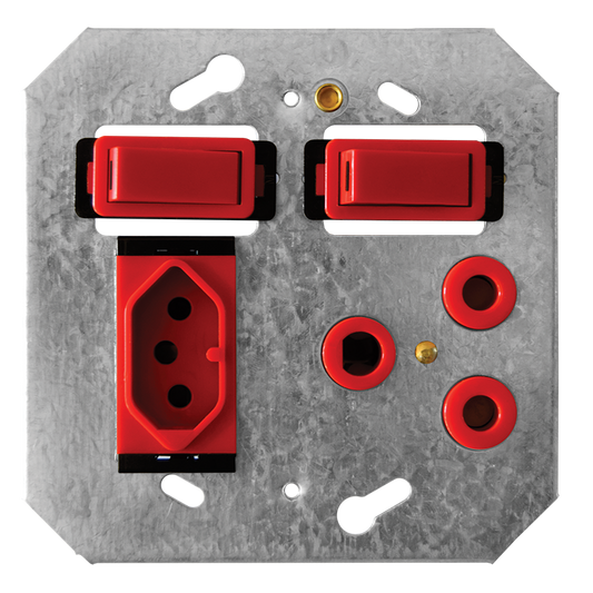 Crabtree Classic Dedicated Combo Socket - Red