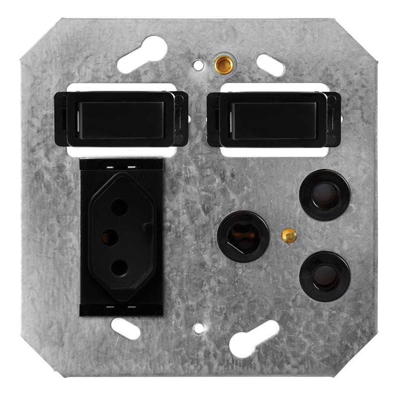 Crabtree Classic Dedicated Combo Socket, 100x100 4x4