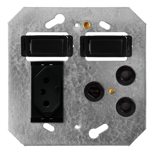 Crabtree Classic Dedicated Combo Socket, 100x100 4x4