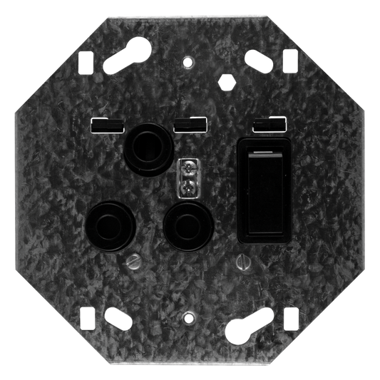 Crabtree Classic Single Monoblock Switched Socket 164-1 on Yoke