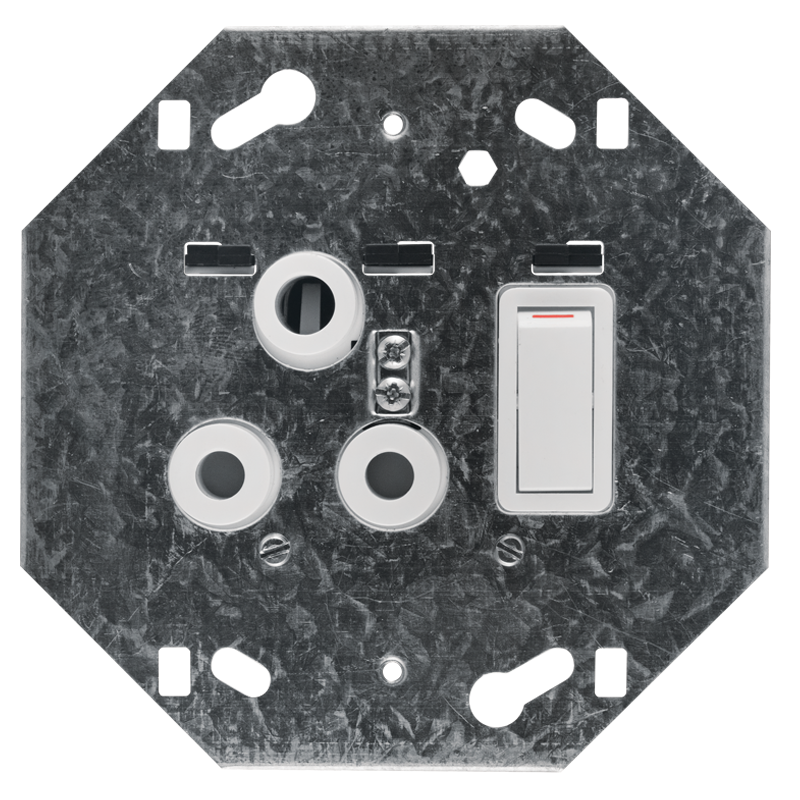 Crabtree Classic Single Monoblock Switched 164-1 Socket on Yoke, White Finish