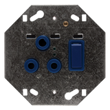 Crabtree Classic Dedicated Single Monoblock Switched Socket 164-4 (Blue)