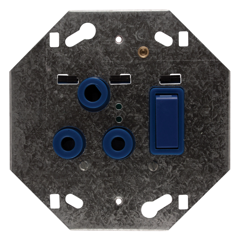 Crabtree Classic Dedicated Single Monoblock Switched Socket 164-4 (Blue)