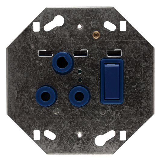 Crabtree Classic Dedicated Single Monoblock Switched Socket 164-4 (Blue)