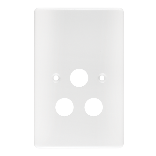 Crabtree Classic Single STD Unswitched Steel Socket Coverplate