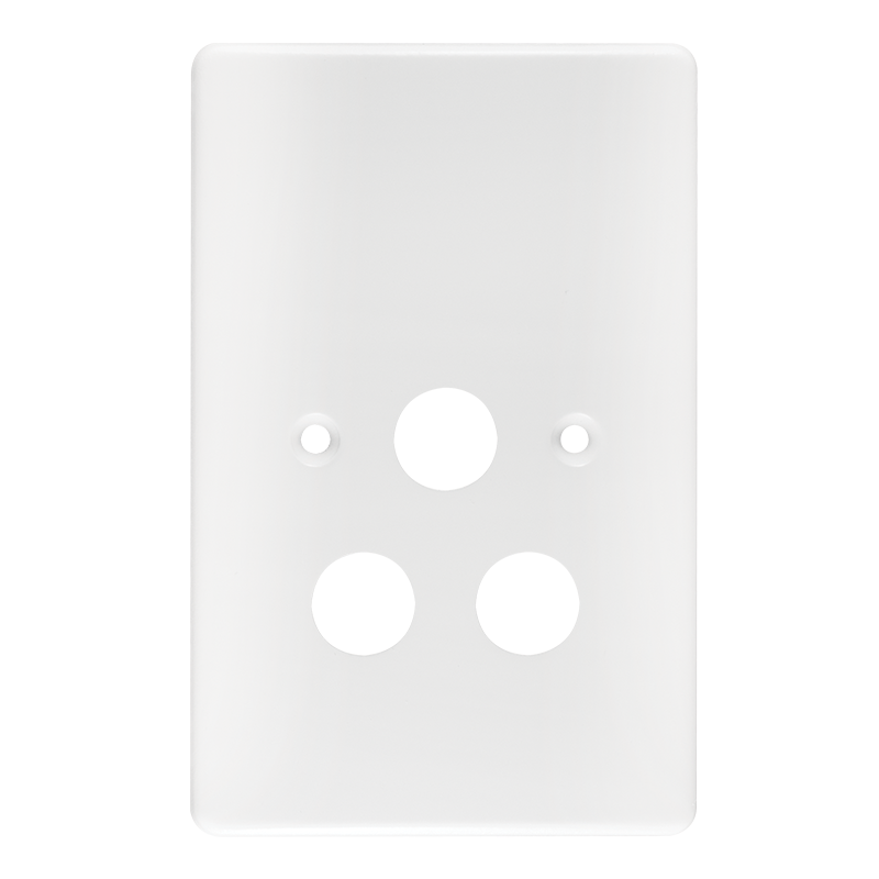 Crabtree Classic Single STD Unswitched Steel Socket Coverplate